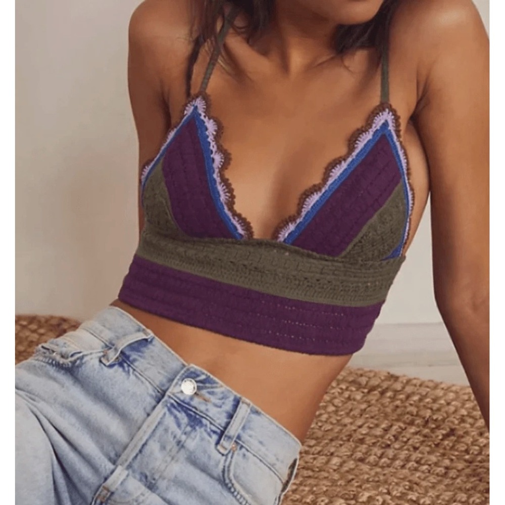 Free People Another Weekend Longline Bra Size XS Beach Boho